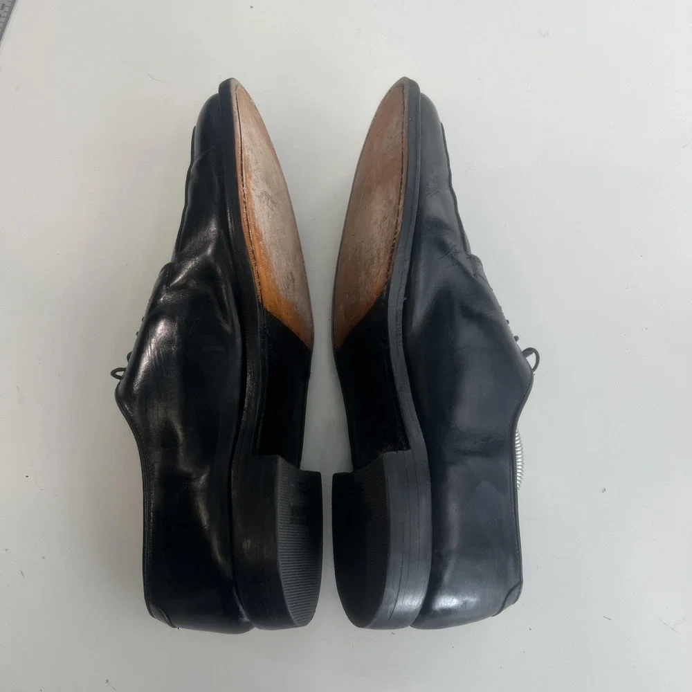 Allen Edmonds Delray Shoes Mens 11.5‎ A Black Leather Split Toe Dress